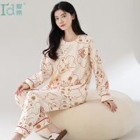 爱帝睡衣女春秋款长袖2023年新款韩版可外穿家居服套装