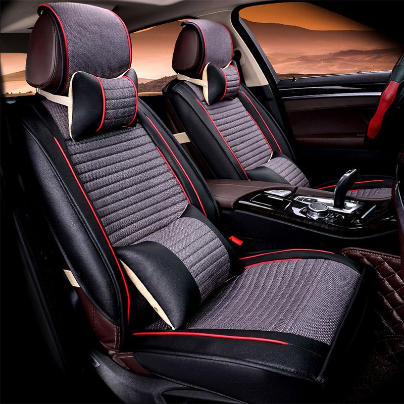 汽车座垫四季皮革布艺新款坐垫全包坐垫汽车座套全包座椅套适用现代悦动i30朗动ix25领翔ix35名图瑞纳索纳塔途胜伊兰特