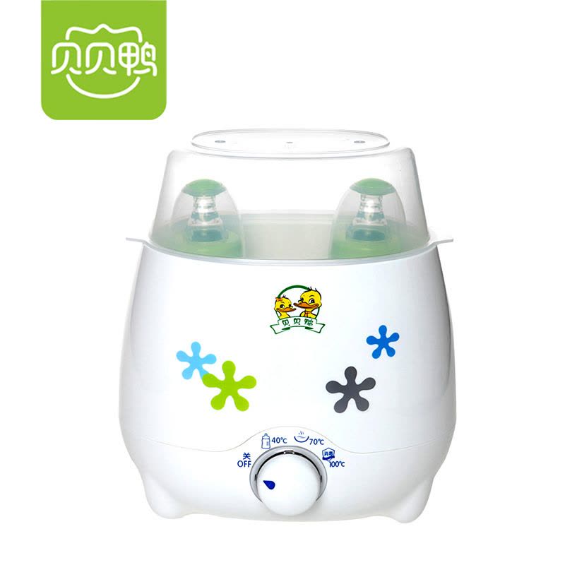 贝贝鸭 婴儿双瓶暖奶器 宝宝智能恒温蒸汽热奶器 SY-A14C图片