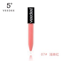 VEEDEE 5度正品 薄唇修复唇彩6.5ml裸色滋润持久保湿润不脱色唇釉 #7浅砖红