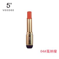 VEEDEE 5°正品 本色唇膏3.2g 不掉色不沾杯保湿滋润持久防水口红 04#戛纳橙