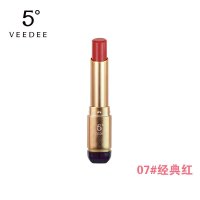 VEEDEE 5°正品 本色唇膏3.2g 不掉色不沾杯保湿滋润持久防水口红 #07 经典红