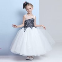 新款六一表演主持长裙儿童礼服花童公主裙女童连衣裙蓬蓬裙