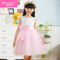 童装新款儿童公主 秋冬长袖礼服蓬蓬裙 花童女中袖春装连衣裙