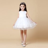 童装儿童公主裙新款花童礼服女童无袖连衣裙女孩蓬蓬裙