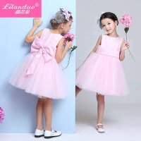 丽兰朵2015新款儿童公主裙花童礼服连衣裙蓬蓬裙婚纱裙六一演出服