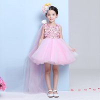 丽兰朵儿童婚纱女童礼服花童公主礼服裙韩版蓬蓬连衣裙六一演出服