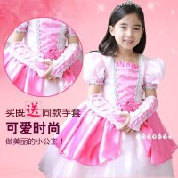 丽兰朵儿童童话公主粉色白雪公主裙 女童礼服裙宫廷公主裙蓬蓬裙