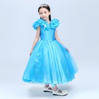 儿童礼服灰姑娘公主裙同款婚纱迪士尼女童演出服万圣节儿童服装