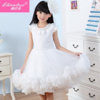 韩版新款童装女童公主裙儿童礼服婚纱裙女孩连衣裙蛋糕裙