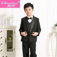 装男童礼服花童礼服儿童礼服 儿童马甲西装套装六一主持演出服