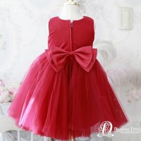 童装新春款蓬蓬裙连衣裙儿童公主裙 女童婚纱裙 红色花童礼服