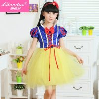 白雪公主连衣裙子儿童公主裙 cosplay表演服 童装女童礼服服饰