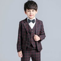 丽兰朵男童小西装马甲儿童礼服花童韩版演出表演主持礼服西裤