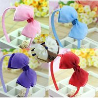 多色 儿童缎带蝴蝶结雪纱儿童发箍 儿童头饰配饰 缎带全包安