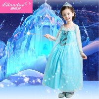 冰雪奇缘披风爱莎裙 儿童公主裙 礼服蓬蓬裙生日表演服装