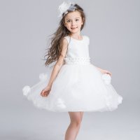童装新春款蓬蓬裙连衣裙儿童公主裙 女童婚纱裙花童礼服蛋糕裙