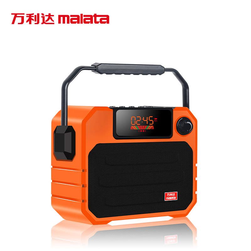 Malata/万利达X06便携式蓝牙户外音响 广场舞手提音箱 移动音响3.5英寸喇叭U盘TF卡可录音FM收音（橙）图片