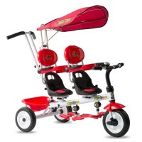 灿成双胞胎儿童三轮车脚踏车双座宝宝三轮车童车双人三轮车手推车