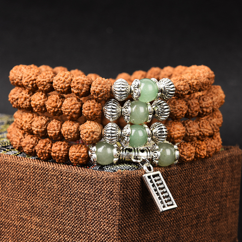 居典judian尼泊尔小金刚菩提子108颗手串男士项链5瓣原籽文玩佛珠民族