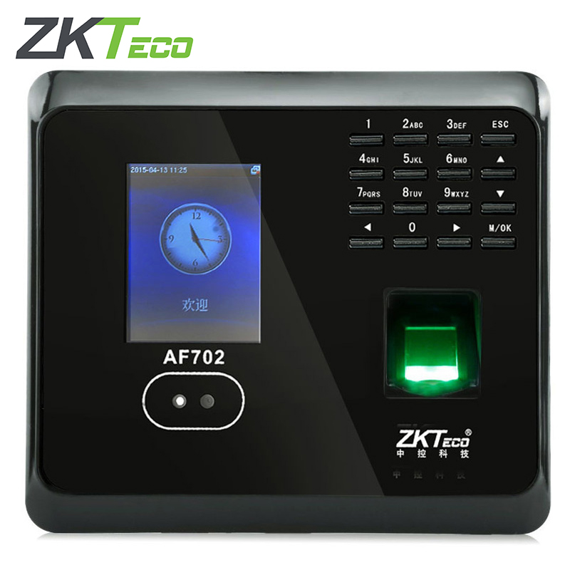 ZKTeco熵基AF702人脸指纹考勤机面部识别打卡机网络TCP+U盘功能