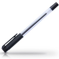 得力deli33205中性笔0.5mm12支笔半针管办公用品文具批发黑色送12支笔芯S52学生水笔30支/桶