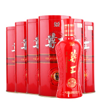 白酒泸州老窖尊王藏品52度500ml*6瓶高度浓香型白酒红铁盒宴请婚宴送礼礼盒整箱装