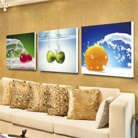 柠檬树 客厅现代简约装饰画挂画无框画玄关餐厅卧室沙发背景墙壁画三联画