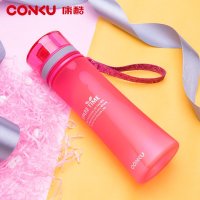 康酷随手杯时尚运动便携韩版水杯 学生创意带盖防漏提绳潮流杯子