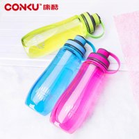 康酷塑料杯水杯便携杯子创意运动健身水瓶时尚品牌随手杯彩色带盖