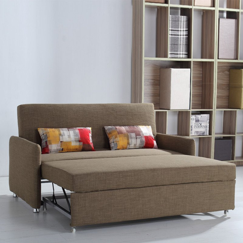 简约现代小户型多功能可折叠沙发床布艺单人双人客厅懒人沙发床1.2米1.5米1.8米可定制500城市包邮包送货入户安装