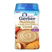 美国嘉宝Gerber苹果甜薯米粉 2段（6-8个月）婴幼儿应该果蔬米糊宝宝米粉 227G