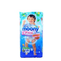 日本尤妮佳moony婴幼儿尿不湿纸尿裤男宝宝拉拉裤大号L44片（9-14kg）保税区发货