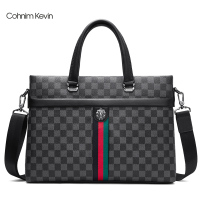 科罗蒙凯文(Cohnim Kevin)手提包男士公文包休闲单肩包横款韩版商务包正品斜挎公文包男14寸电脑包2022新款