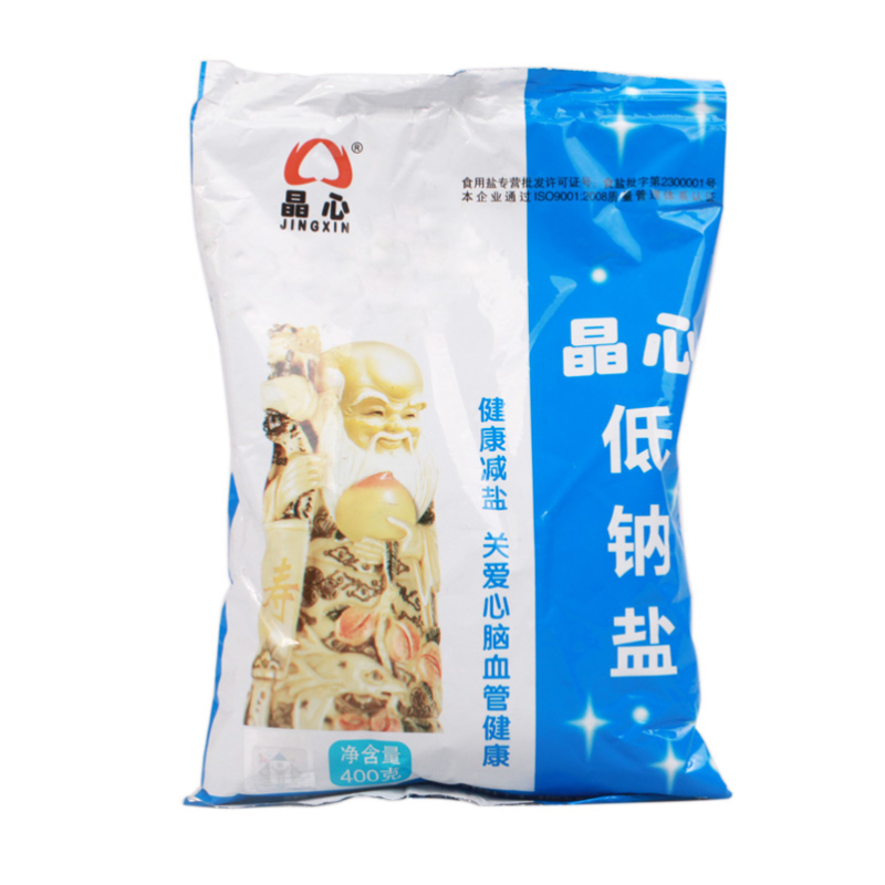 晶心低钠盐 400g/袋 无碘盐食用盐调味料 低钠盐