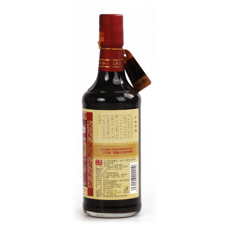 三不加特制酱油 500ml/瓶