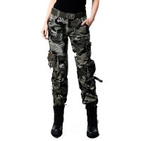 军迷服饰秋冬户外运动情侣款防风冲锋裤女登山迷彩裤加厚男女长裤