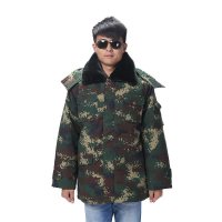 丛林迷彩作训服饰 军大衣加厚保暖数码迷彩棉服