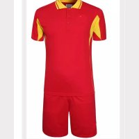 2016夏季运动套装 男休闲透气排汗短袖羽毛球服套装有裤袋