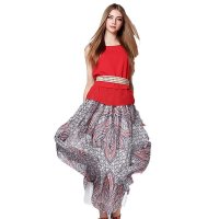 春夏款女装套装 欧美无袖修身显瘦气质优雅连衣裙两件套