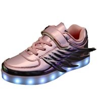 灯鞋翅膀童鞋USB充电 led发光鞋耐磨减震休闲七彩男女酷炫夜光儿童鞋