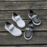 春夏季儿童韩版透气网布低帮橡胶鞋底运动鞋镂空童鞋字母款