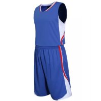 夏季V领纯色男款透气吸汗空白版成人儿童篮球服比赛服