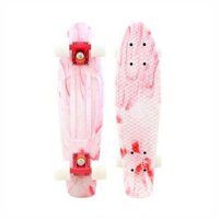 户外运动体育用品滑板车两个轮子的板车 成人单翘四轮小鱼滑板刷街漂移香蕉滑板多色可选