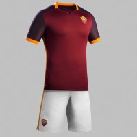 夏季时尚透气吸汗两件套短袖圆领足球训练服 罗马主场足球服
