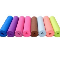 户外运动健身训练瑜伽垫子PVC瑜伽垫 6mm纯色环保瑜珈垫 健身毯