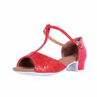 户外运动健身训练瑜伽舞蹈鞋女童拉丁舞鞋 少儿交谊舞蹈鞋 儿童练功鞋软底跳舞鞋女