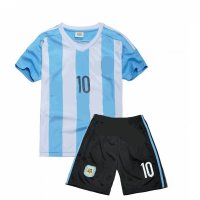 15-16阿根廷国家队主场10号梅西童装球衣伊瓜因阿奎罗儿童足球服