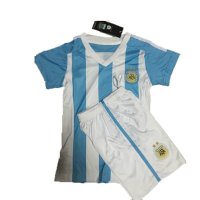 夏季透气薄款小孩阿根廷儿童球衣 2015美洲杯主场儿童短款足球服 10号梅西 迪马利球迷版