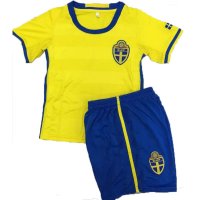 夏季瑞典球衣2016欧洲杯主场客场儿童足球服小孩女装童装套装10号伊布球衣球迷版
